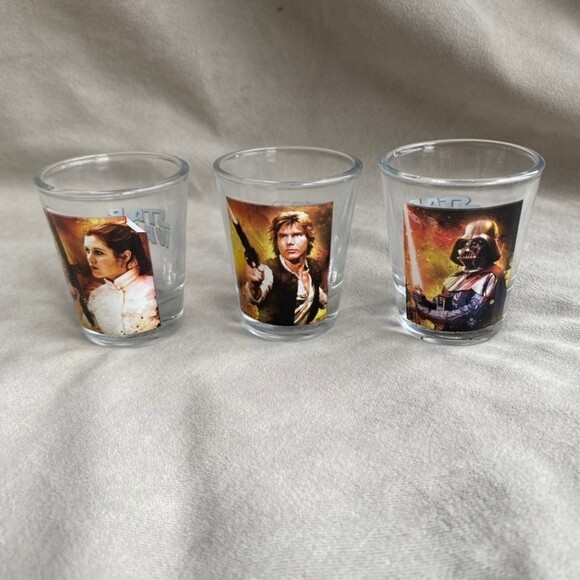 Lucasfilm Star Wars Shot glasses Leia, Hans Solo and Darth Vader 2011 - Picture 1 of 3